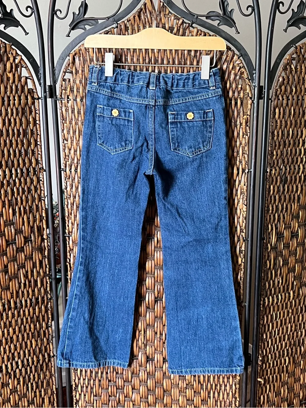 7 Gymboree Flare Jeans Flower Buttons